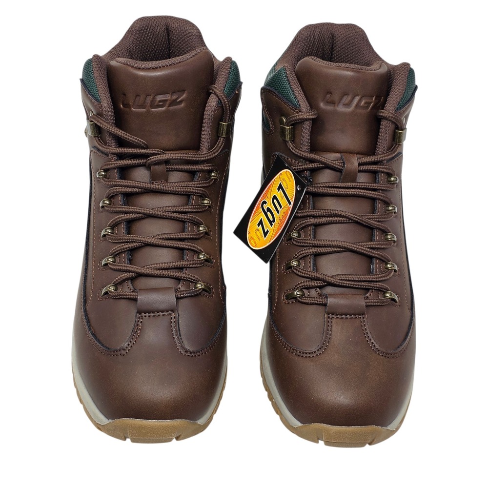 Lugz Rapid Mens Boots Chestnut Brown Hunter Green Mid Top Hiking Shoes Size 9 - Picture 4 of 11